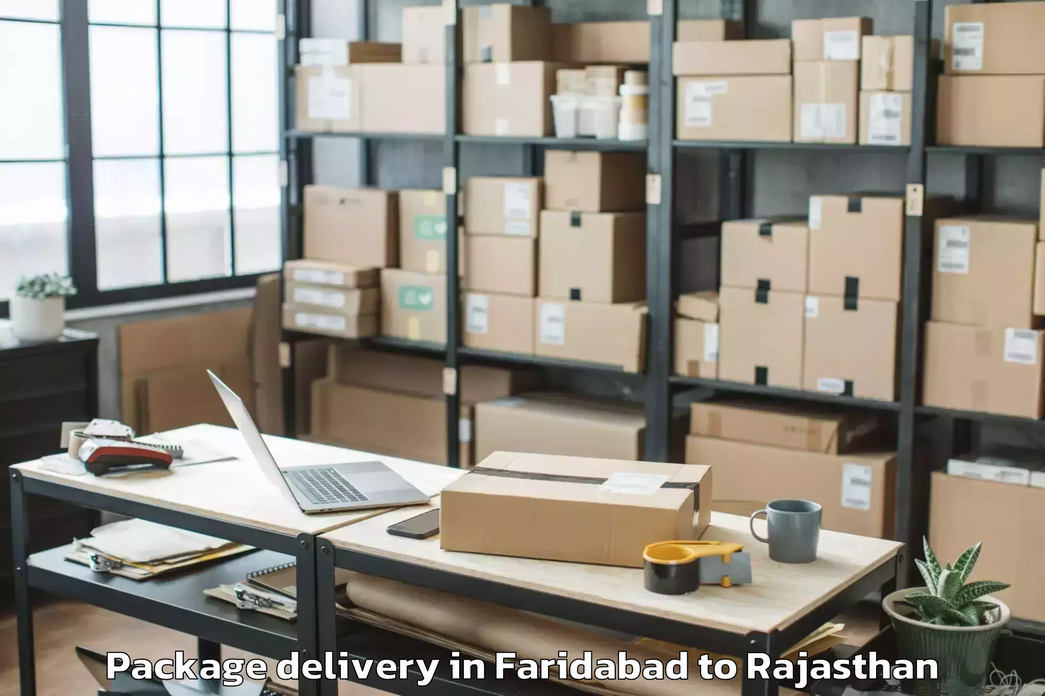 Faridabad to Bijainagar Package Delivery Booking